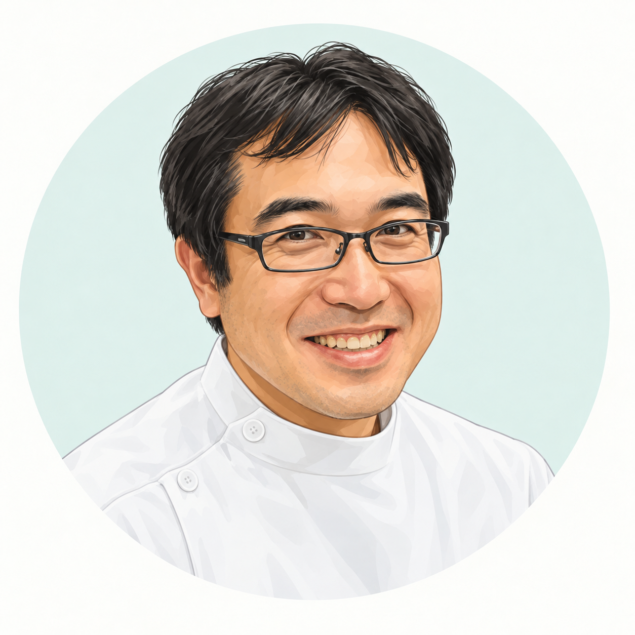 歯科技工士 望月勉のイラスト
